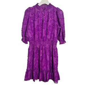 Abbey Glass Bennett Dress Women S Purple Sunflower Chiffon Wedding Guest Spring
